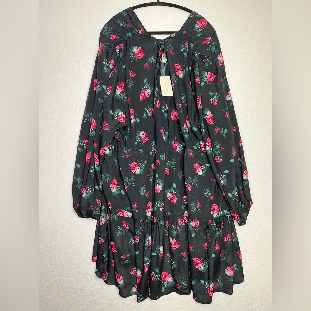 A New Day Black Floral Tiered Dress size 4X  NWT - Picture 3 of 8